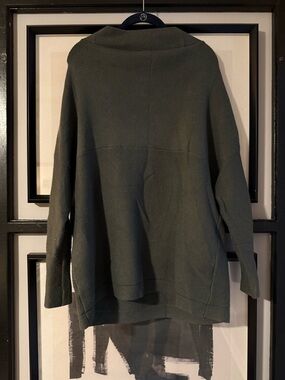 Olive Green Ribbed Women's Sweater